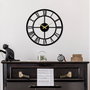 Wallity Pari Reloj de Pared Decorativo de Metal Negro